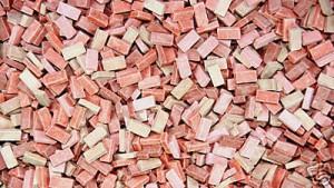 3.000 Keramik Ziegelsteine rot mix 1:87 von Juweela
