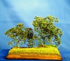 Diorama Zubehör Modell Bäume, 2 Büsche im Sommer, 1:32,