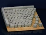 150 Keramik Pflastersteine 8 mm granit grau, 1:18/16